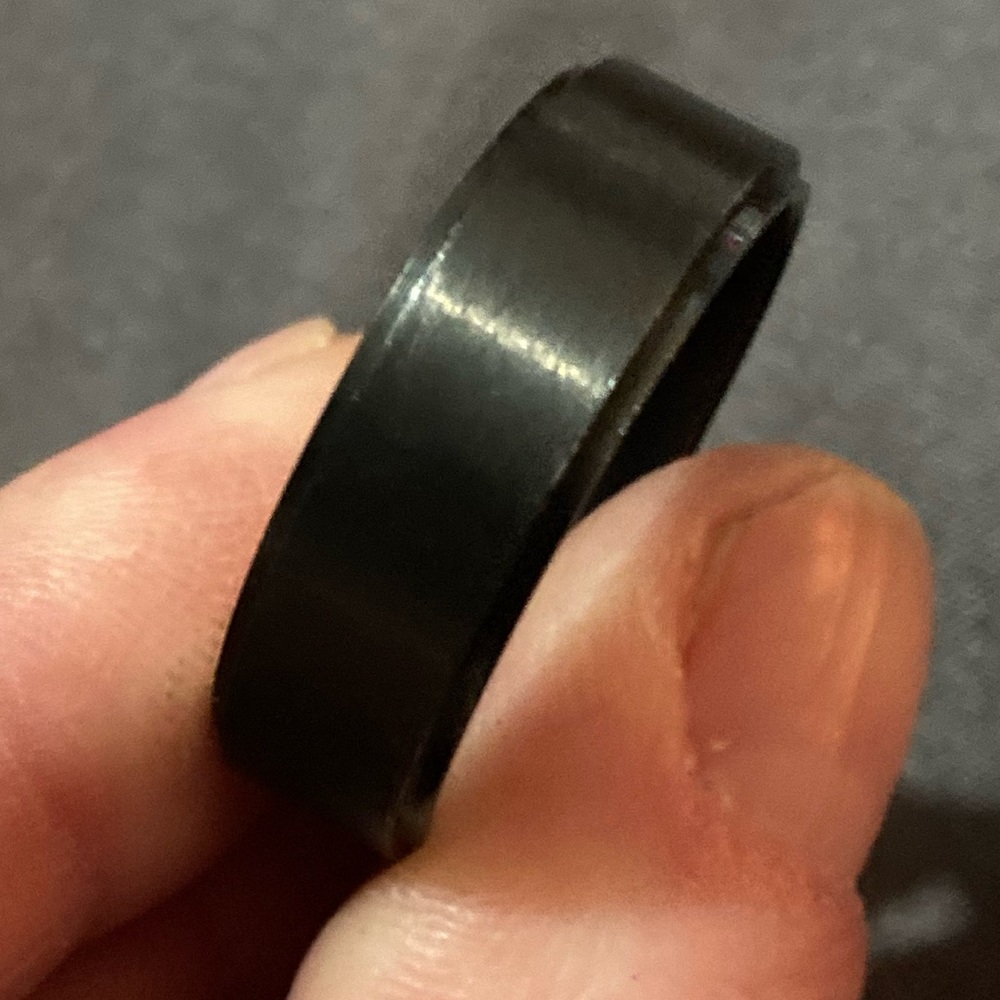 Men’s black sterling silver band